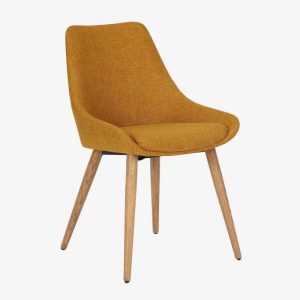 Chaise tissu pied bois - CARMEN