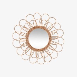 Miroir en rotin - FLEUR