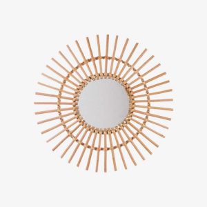 Miroir en rotin - SOLEIL