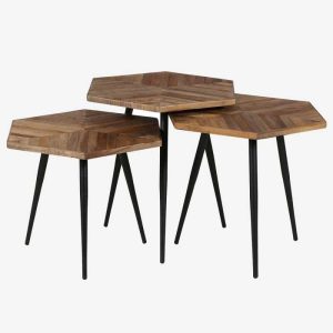 Set de 3 tables basses - WOODY