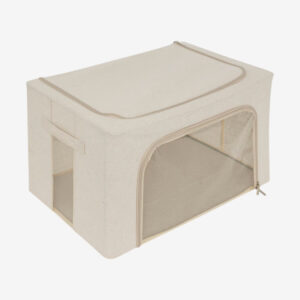 Housse de rangement zippée 60x40 cm beige - DRESSY
